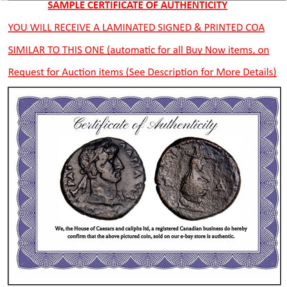 WOW Port Septimius Severus Defeat of Albinos AR Denarius Silver Roman Coin COA