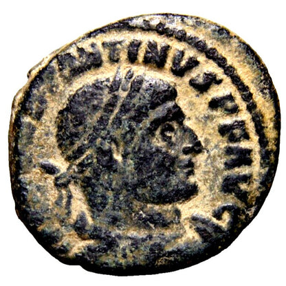 RARE Constantine I. AD 307/310-337. Æ Follis Sol PARL Arles Roman Coin w/COA